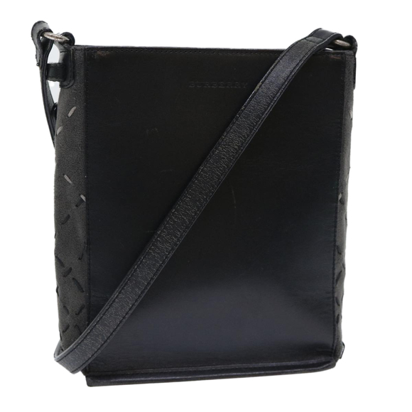 Burberry Handbags - BURBERRY Shoulder Bag Leather Suede Black Auth bs7703